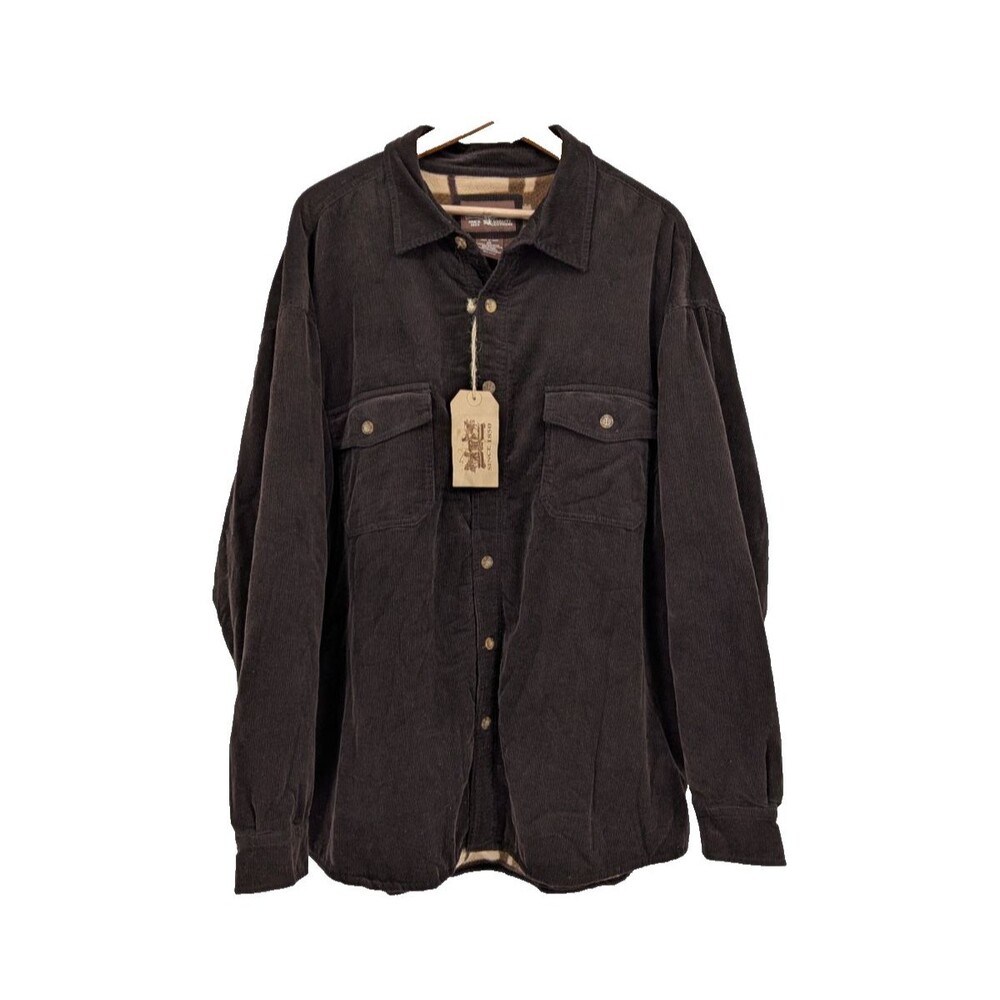 Levi's shacket mens XXL corduroy brown flannel lined button down worker NWT